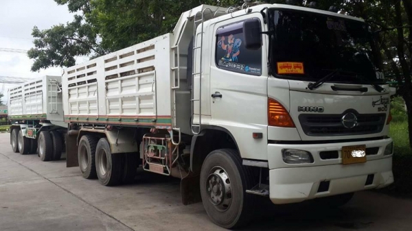 ขาย22ล้อพ่วงแม่ลูกดั้มเหล็ก HINO MEGA SERIES-500 344 FM1ANLD ปี53 เครื่องเดิมเกียร์เดิม AO9C-TH 344แรง เครื่องแน่น แรง แห้งดีไม่มีเยิ้ม เกียร์เดิมๆ ไม่มีหอน ไมล์35x,xxx กม.ช่วงล่างเดิมคัสซีสวยเดิมไม่มีบวม กระบะดั้มเหล็กสภาพสวยพื้นดีข