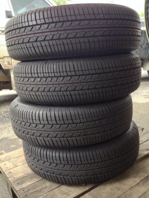 ยาง ถอดป้ายแดง Bridgestone 175-65-15 ปี 14 พร้อมกะทะ 4 วง