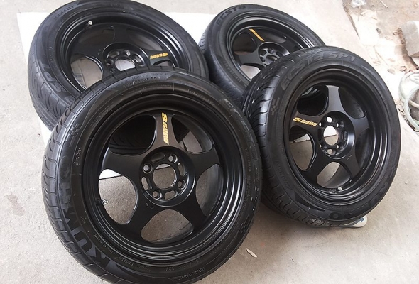 ขายล้อ Spoon Rota 15 4/100 พร้อมยาง