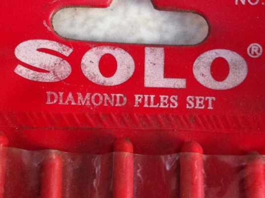 ตะไบเพชร SOLO ขนาด 3*145 ชุดหนึ่งมี 5 ชิ้น ของใหม่เก่าเก็บยังไม่เคยใช้งาน