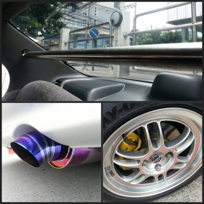 ขายCIVIC EKเครื่องVTEC  ตัวTOP ABS 97 เจ้าของขายเอง ล้อENKAI15 ท่อJS ค้ำเสาC