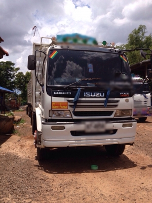 ขายรถบรรทุกพ่วง ISUZU เครื่อง 320 แรง ปี 50 กระบะไม่ดัมพ์สามมิตร ทะเบียนพร้อม