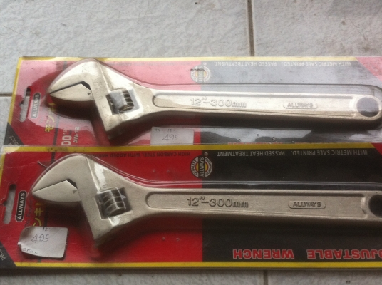 ประแจเลื่อน ALLWAYS ขนาด12 นิ้ว ปากกว้างสุดประมาณ 40 มม. ของใหม่เก่าเก็บ(มี 2 ตัวป