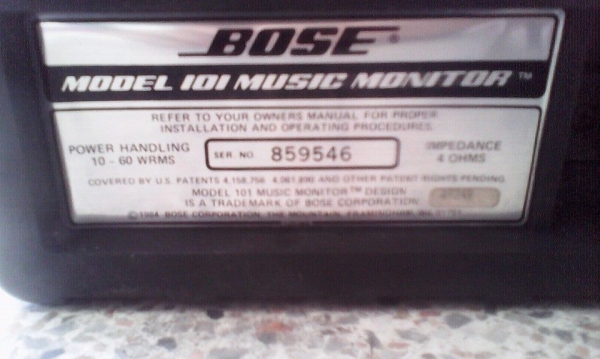 ขายลำโพงboseรุ่น101 4โอมห์กับตู้ซับติดรถมีขยายของaddzest