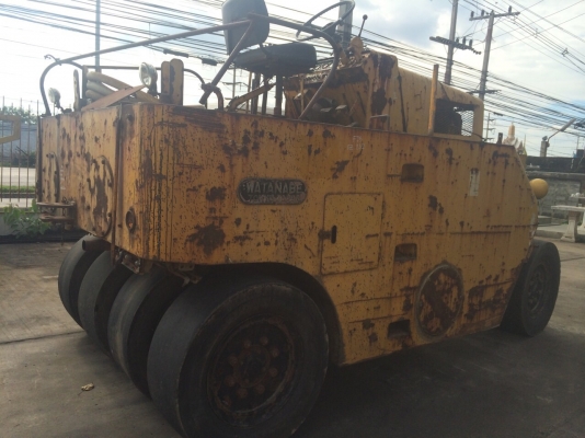 ขายด่วนรถบดล้อยาง7ล้อ WATANABE WP15WE เก่าญี่ปุ่น