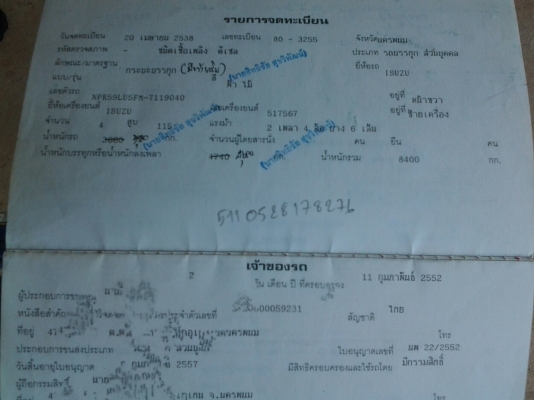 ISUZU NPR59LUFM 115 ห้างแท้ปี38 เสี่ยสั่งลุยแท้ สำหรับแฟนพันธ์แท้ครับ สีเดิมบางไม่เคยทำสี รถมือเดวออกห้าง