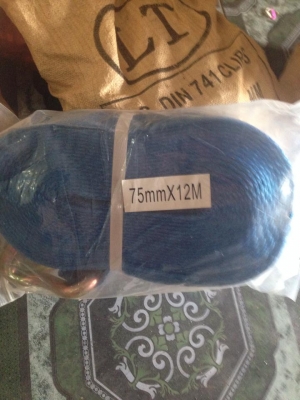 จำหน่าย สายรัดรถบรรทุก กว้าง 75mm 3" ยาว 10-12M เส้นใยอย่างดี โพลีเอสเตอร์ 100\% ผ่านมาตราฐาน CE-GS ราคาเบาๆ สอบถามโทร 080-6135462