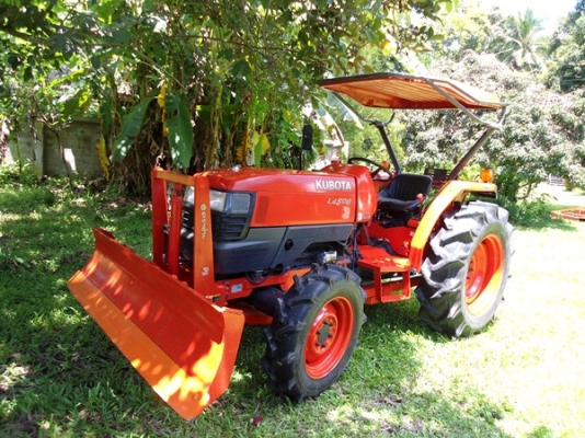 รถไถคูโบต้า L4508 4WD 45แรงม้า 2เพลา มีดันหน้า ยางดี เกียร์ดี เครื่องแน่น เช็คสภาพแล้ว พร้อมลุยงาน  มีทะเบียน พร้อมโอน ราคาคุยกันได้ครับ