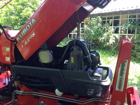 รถไถคูโบต้า L4508 4WD 45แรงม้า 2เพลา มีดันหน้า ยางดี เกียร์ดี เครื่องแน่น เช็คสภาพแล้ว พร้อมลุยงาน  มีทะเบียน พร้อมโอน ราคาคุยกันได้ครับ
