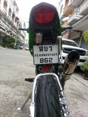 Ksr ปี55 กท862 สีเขียวดำ เครื่องเดิม แต่งภายนอกสวยงาม