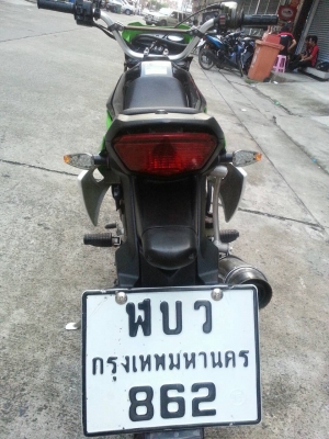 Ksr ปี55 กท862 สีเขียวดำ เครื่องเดิม แต่งภายนอกสวยงาม