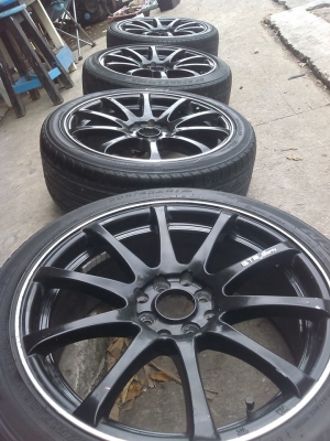 ขายแม็ก 17" 4/100-114 พร้อมยาง