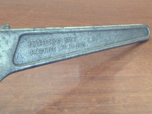 ขายประแจเลื่อนโบราณ 12" No.121 Pat.no. APR. 17,1923 อายุ 91 ปี