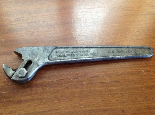 ขายประแจเลื่อนโบราณ 9" No.91 Pat.no. APR. 17,1923 อายุ 91 ปี