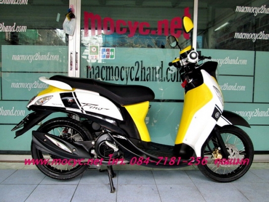 Fino fi sport สีเหลืองดำ รถเดือน พ.ย. ปี 56 ไมล์ 5944 โล รุ่นใหม่หัวฉีด กระบอกสูบ diasil ของแถม 2 รายการ 29900