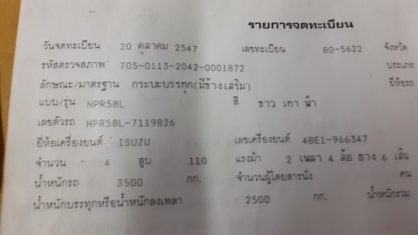 ขาย6ล้อ อีซูซุNPR เครื่อง 4BE1 คัสซียาว3.80 เมตร สภาพดี เหมาะสำหรับนำไปต่อดั๊ม ขาย6ล้อ อีซูซุNPR เครื่อง 4BE1 คัสซียาว3.80 เมตร สภาพดี เหมาะสำหรับนำไปต่อดั๊ม