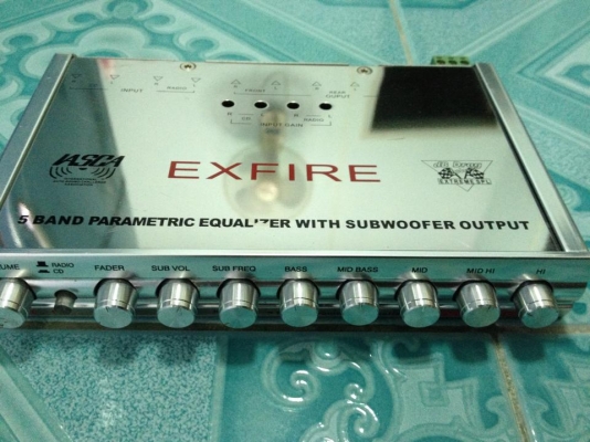 ปรีแอมป์ exfire 5แบน มือสองเสียงดีมาก สภาพสวยมาก ขาย 1450 บาท