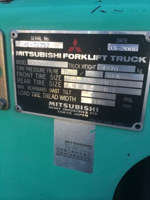 ต้องการขายโฟล์คลิฟท์มิตรซูบิชิ 3ตันเสา4เมตร