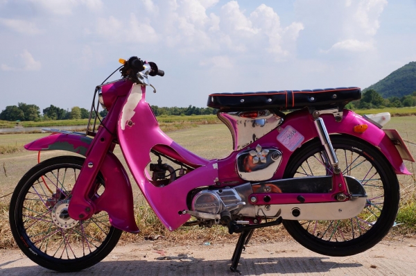 ขาย HONDA C 100 เครื่องดรีม ทะเบียนพร้อมโอน ภาษี พรบ 2556  ขาดปีเดียว เลขโครง เลข เครื่อง ตรงตามเล่ม ชัดเจน ครับ สภาพตามรูป เก็บ สี ตามบังลม กับ บังโคล หน้า สวยเลยครับ เครื่องดี พร้อมใช้ วิ่งไกล สบาย