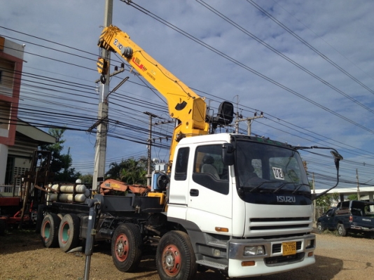 Isuzu 12 ล้อเก่าญี่ปุ่น ติดเครน XCMG 16T
