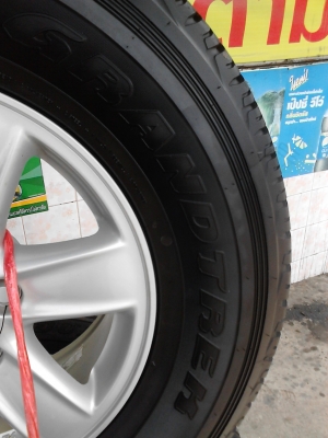 แม๊ก ISUZU ขอบ 16  ขนาด 6 รู พร้อมยาง  255/70R16  DUNLOP AT20 GRANDTREK  TEL.081-427-3941
