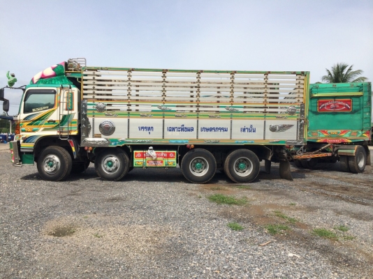 ขายรถบรรทุก10ล้อ hino 2 เพลา 2คานหน้า 320แรงม้า ลูก3คานมิเนียม