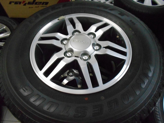 ขายล้อแม็ก ISUZU MU-7 ขอบ 16 พร้อมยาง Bridgestone ปลายปี 10/เทิร์นได้-ใส่,ส่งฟรีค่ะ