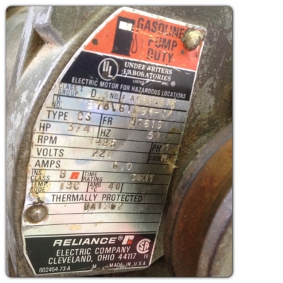 ขายมอเตอร์ GASOLINE PUMP DUTY 3/4 HP Made in U S A.