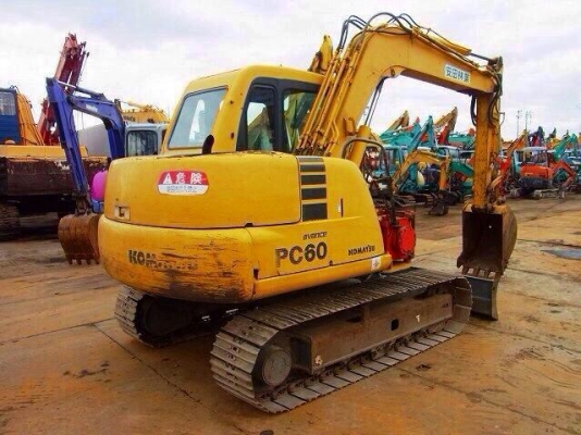 Komatsu PC60-7 เช็คสภาพพร้อมใช้ พร้อมไลน์หัวเจาะ มือสองญี่ปุ่นแท้นำเข้าเอง ไม่เคยใช้งานในไทย