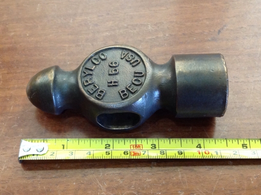 ขายหัวค้อนบลอนทองเหลือง VINTAGE BERYLCO H56 ขนาด  21 OZ ทำจากทองเหลือง ไม่เกิดประกายไฟเวลาตอก ,แม่เหล็กไม่ดูด