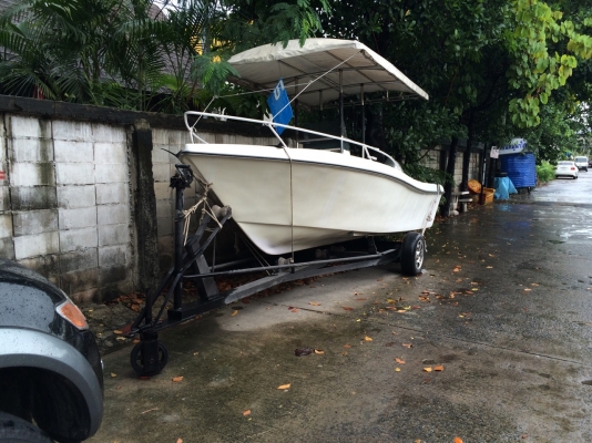 เพื่อนฝากลงขายเรือตกปลา 18 ฟุต เครือง Honda 50 แรง สี่จังหวะเดิมๆพร้อมใช้