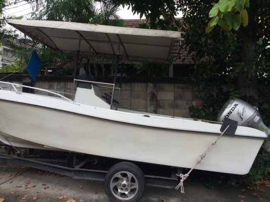 เพื่อนฝากลงขายเรือตกปลา 18 ฟุต เครือง Honda 50 แรง สี่จังหวะเดิมๆพร้อมใช้