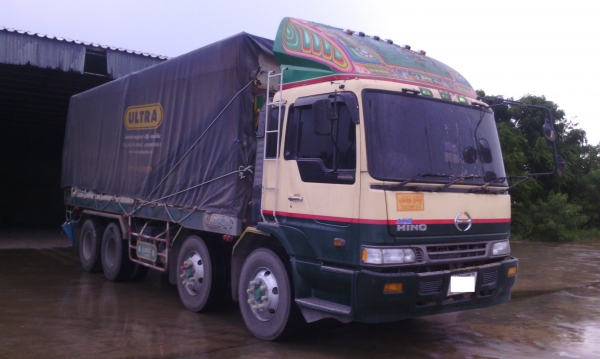 HINO PROFIA 24 ล้อ 2 เพลา แม่-ลูก กระบะเหล็กคอกเกษตรดั้ม