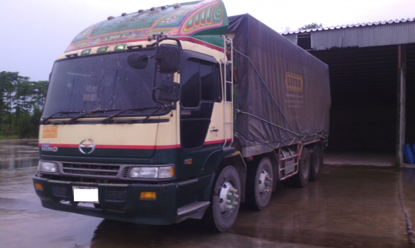 HINO PROFIA 24 ล้อ 2 เพลา แม่-ลูก กระบะเหล็กคอกเกษตรดั้ม