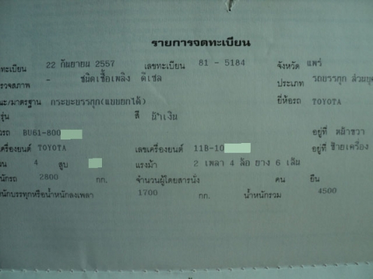 ขายรถหก