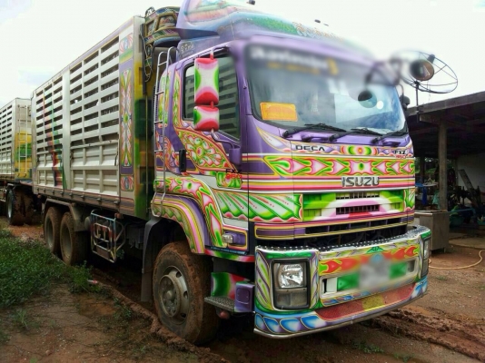 ขายรถพ่วงสิบล้อดัมพ์ ISUZU เครื่อง 360 แรง ปี 52 กระบะดัมพ์คอกเกษตรอู่ซีทีทรัค ลูก 3 เพลาแท้ยาว 6.80 เมตร