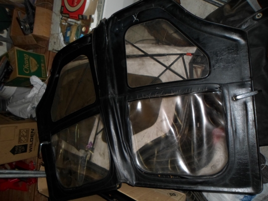 ผ้าใบจิ๊ปมิตซู J56 -j59 พร้อมโครงประตู  โครงเหล็กครบ  ขาวๆๆ มาครบ หายาก