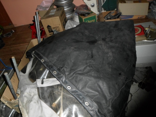 ผ้าใบจิ๊ปมิตซู J56 -j59 พร้อมโครงประตู  โครงเหล็กครบ  ขาวๆๆ มาครบ หายาก