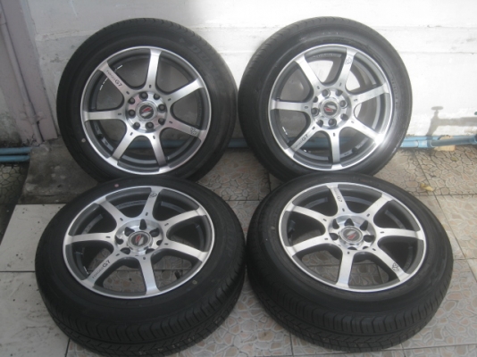 ขายล้อแม็ก g7 15"x6.5" et38 4 รู 100/114.3 ทำสีใหม่ สีเทากันหน้าเงา พร้อมยางถอดป้ายแดง dunlop sp31 175/60r15 ยางผลิตสัปดาห์ที่ 8 ปี 13 ตุ่มและสีที่หน้ายางมีทุกเส้นครับ ขายทั้งชุด 9,900 บาทครับ march, mirage, attrage, brio, amaze, aveo, mazda2, f