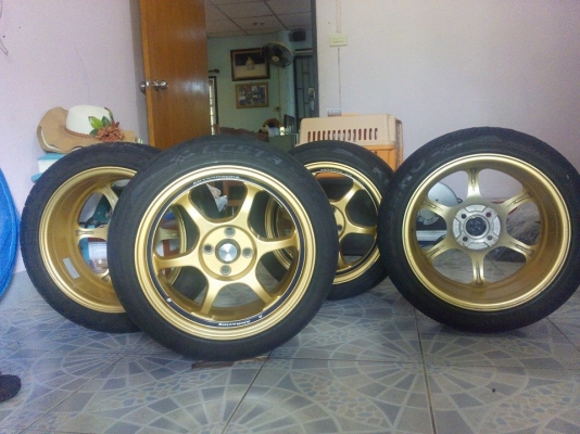 ขายยางล้อรถKUMHO ecsta SPTพร้อมแม็กซ์ Rg-D ทอง Advan 16นิ้ว / แม็กรถญี่ปุ่น