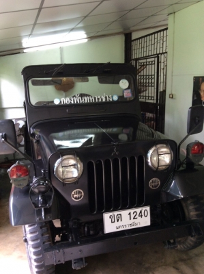 รถ Jeep Mitsubishi J57 เครื่อง4G54 เครื่องเดียวกับ Pajero ตัวถังเดิม แชทซีเดิม โอนได้ทั่วประเทศไทย จดทะเบียน รย.1 เปิดประทุนตอนเดียว เกียร์ 4 ใช้ได้ดี ไม่ดัง ไม่หอน ไม่สั่น วิ่ง 130 km/hr ได้สบาย ไฟและอุปกรณ์ต่างๆ เช่น ไฟฉุกเฉิน ไฟเลี้ยวไฟหรี่ ไฟพรางใช้ได