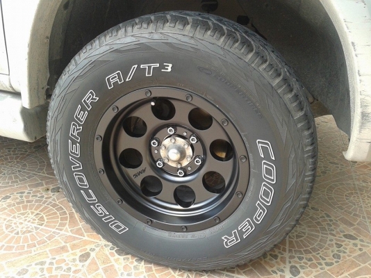มาอีกแล้ว max ams ลายหยดน้ำสีดำขนาด 16x8 off 0 + ยาง cooper at3 265/70/16 ปี 12