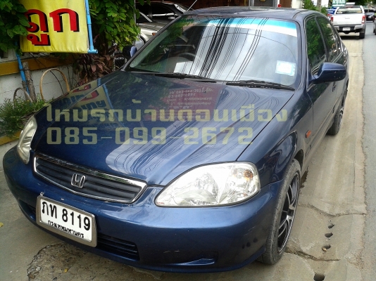 รถเก๋ง  HONDA CIVIC ปี2000 ออโต้ ติดแก๊ส ราคา 160,000 บ.