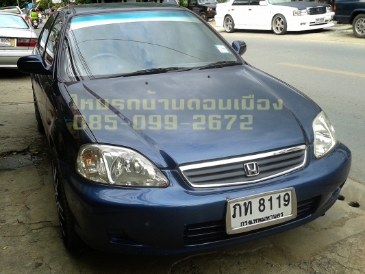 รถเก๋ง  HONDA CIVIC ปี2000 ออโต้ ติดแก๊ส ราคา 160,000 บ.