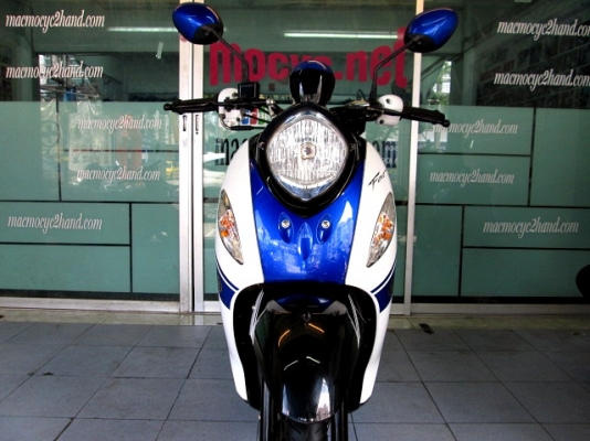 Fino fi sport สีขาวนํ้าเงิน รถเดือน ก.พ. ปี57 ไมล์ 8783 โล รุ่นใหม่หัวฉีด กระบอกสูบ diasil ของแถม 2 รายการ 25900