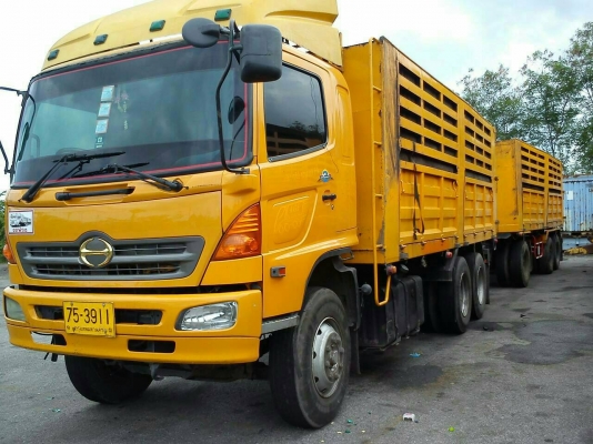 ขายถูก รถสวย Hino Mega 320hp ดั้มแม่ลูก แม่ปี 46 ลูกปี51