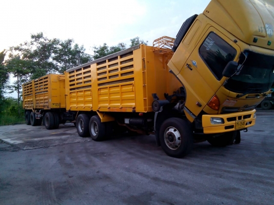 ขายถูก รถสวย Hino Mega 320hp ดั้มแม่ลูก แม่ปี 46 ลูกปี51