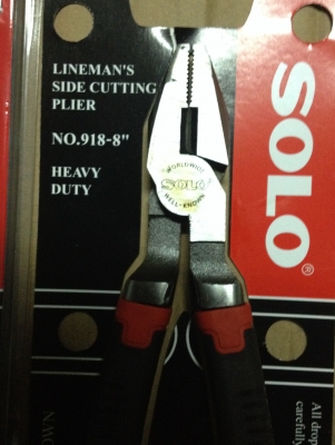 คีม 8"solo No.918 ปากจิ้งจก รุ่นเฮฟวี่ ดิวตี้