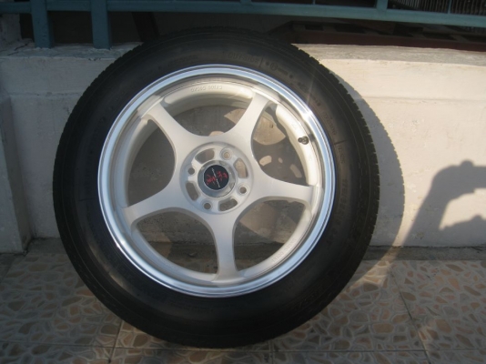 ขายล้อแม็ก ADVANTI racing  15"x6.5" et 38 4รู 100+ยางปี11 (081-3747940)