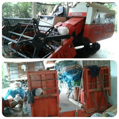 ขายรถเกี่ยวข้าวคูโบต้า DC60 คู่ เทรลเลอร์ลาก สภาพพร้อมใช้งาน เดิมใช้มือเดียว ช่วงล่างพร้อมใช้งาน